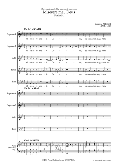 Miserere mei, Deus - G minor
