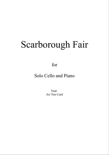 Scarborough Fair for Solo Cello and Piano