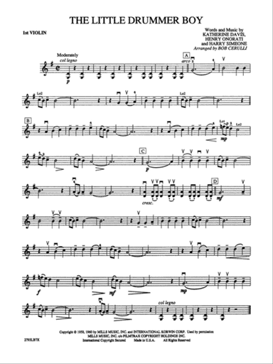 The Little Drummer Boy: 1st Violin