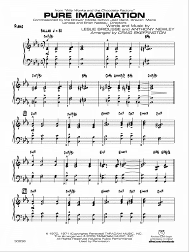 Pure Imagination (from Willy Wonka and the Chocolate Factory): Piano Accompaniment