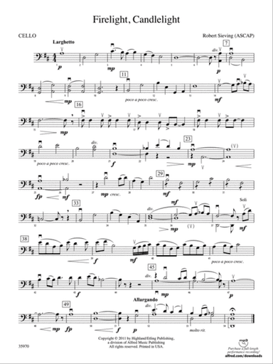 Firelight, Candlelight: Cello