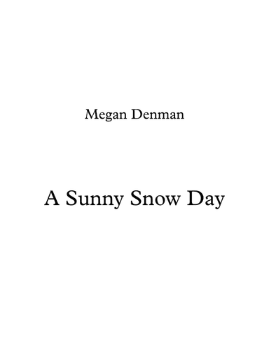 A Sunny Snow Day