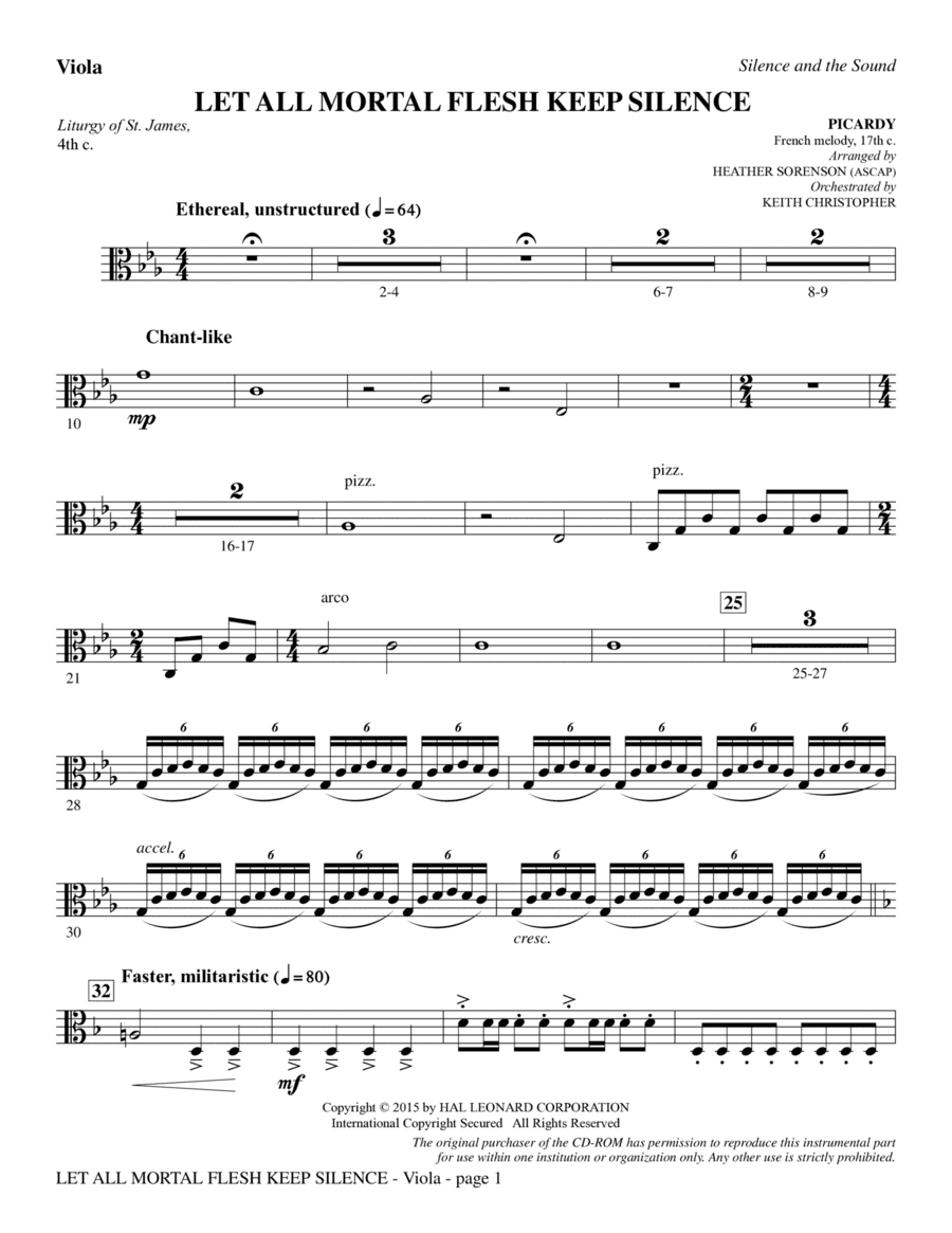 The Silence and the Sound: A Cantata for Christmas - Viola