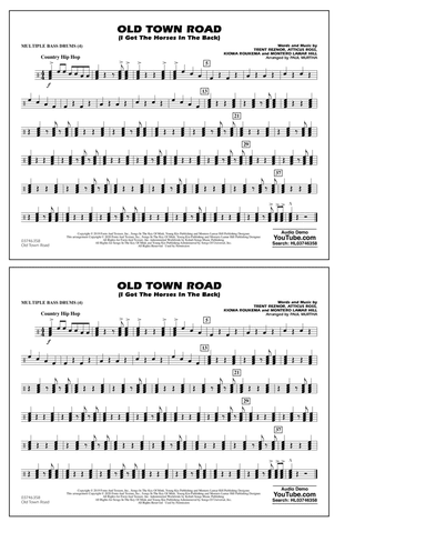 Old Town Road (arr. Paul Murtha) - Multiple Bass Drums