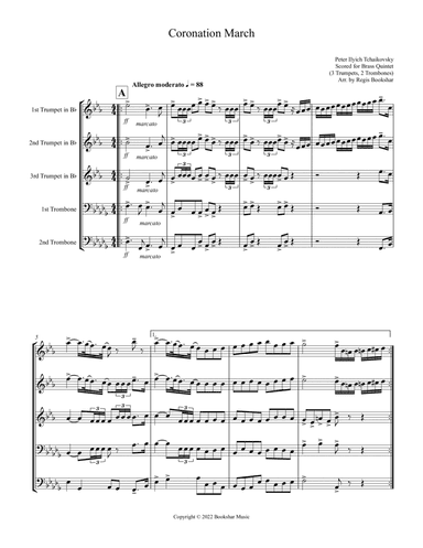 Coronation March (Db) (Brass Quintet - 3 Trp, 2 Trb)