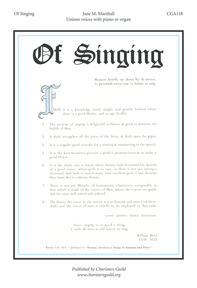 Of Singing