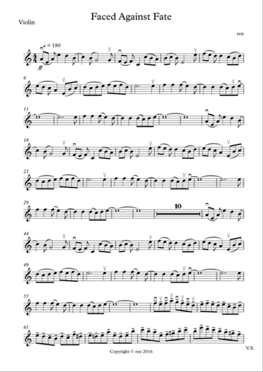 Faced Against Fate (Violin Section)