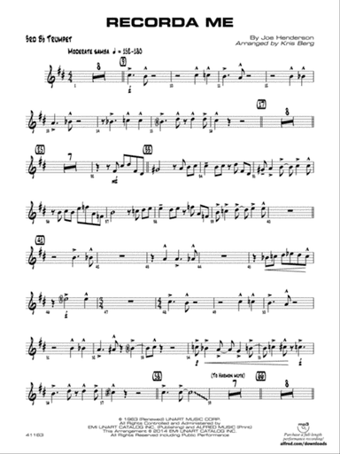 Recorda me: 3rd B-flat Trumpet