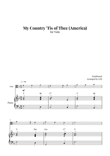 My Country 'Tis of Thee (America)