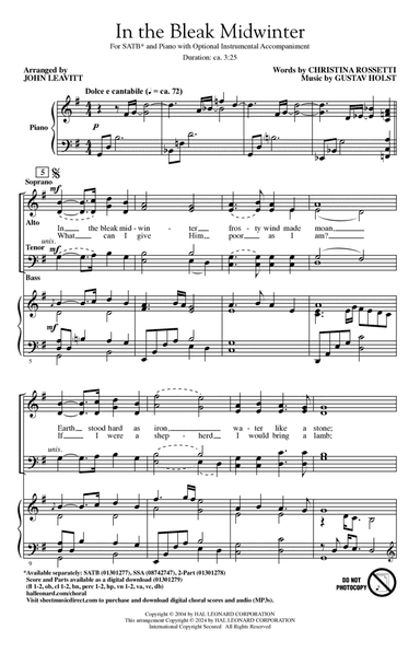 In The Bleak Midwinter (arr. John Leavitt)