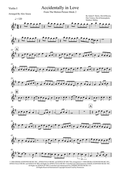 Accidentally In Love - Score Only