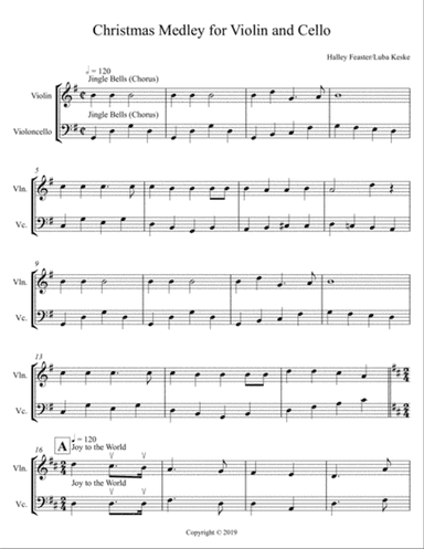 Christmas Medley for Violin and Cello