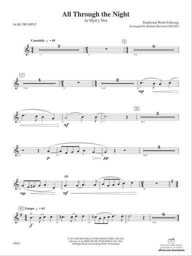 All Through the Night: 1st B-flat Trumpet