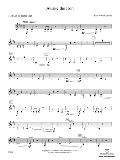 Awake the Iron: (wp) E-flat Tuba T.C.