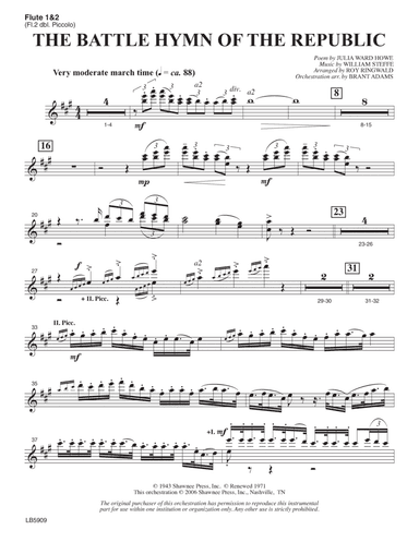 Battle Hymn of the Republic (arr. Roy Ringwald) - Flute 1 & 2