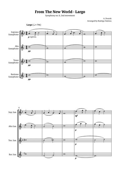 Largo (2nd movement of the Symphony no. 9 'From The New World')