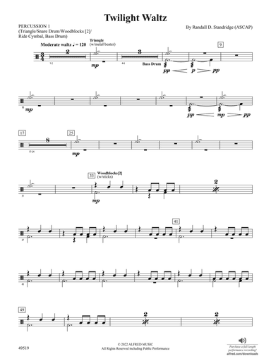 Twilight Waltz: 1st Percussion