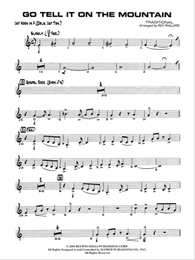 Go Tell It on the Mountain: 1st F Horn