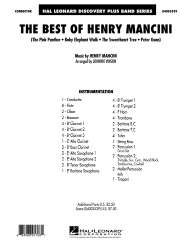 The Best of Henry Mancini - Conductor Score (Full Score)