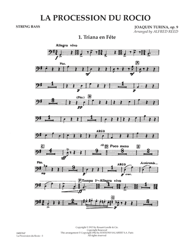 La Procession du Rocio (arr. Alfred Reed) - String Bass