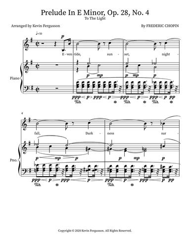 Prelude In E Minor, Op. 28, No. 4