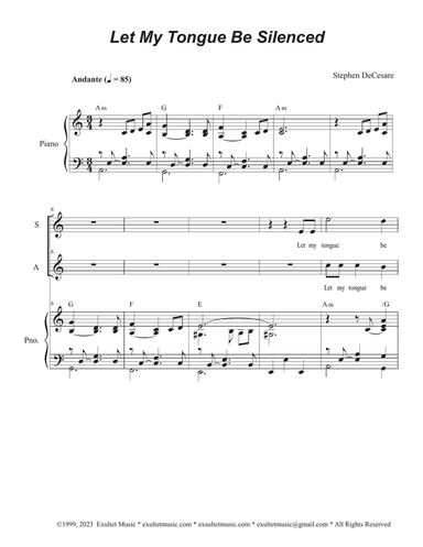 Let My Tongue Be Silenced (2-part choir - (SA)