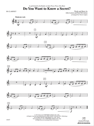 Do You Want to Know a Secret?: 1st B-flat Clarinet