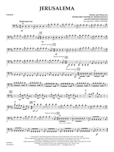 Jerusalema (arr. Larry Moore) - Cello
