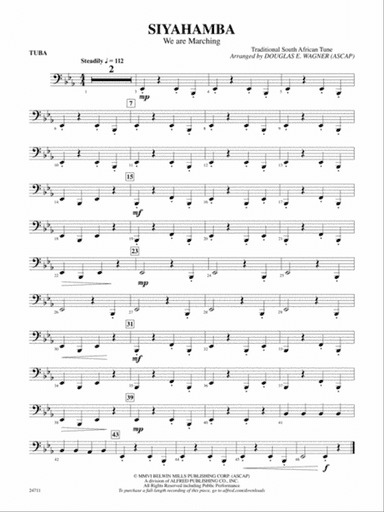 Siyahamba (We Are Marching): Tuba