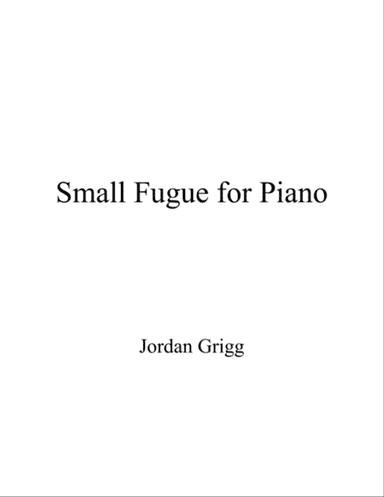 Small Fugue for Piano