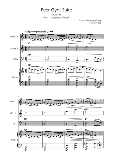Morning Mood - String Trio w/ Piano