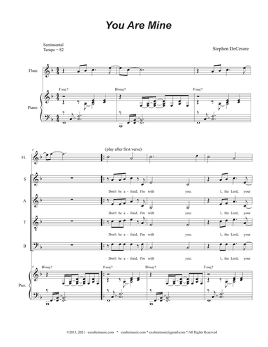 You Are Mine (Solo and SATB)