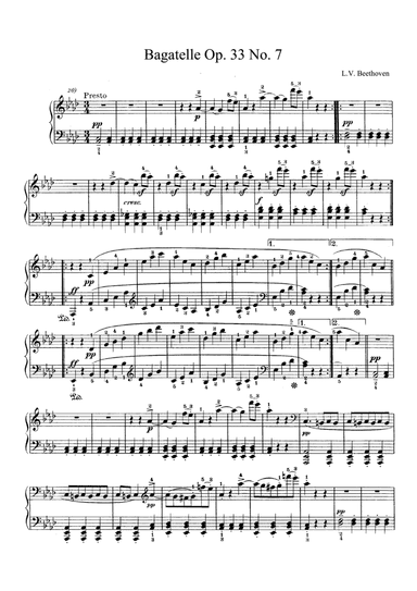 Beethoven Bagatelle Op. 33 No. 7 in A-flat Major