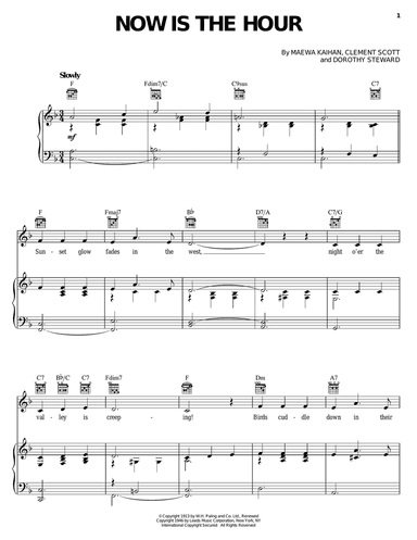 Now Is The Hour (Maori Farewell Song)