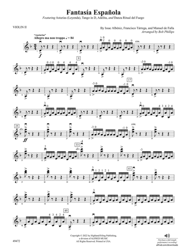 Fantasía Española: 2nd Violin