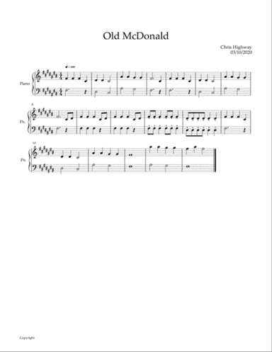 Old McDonald (Piano)