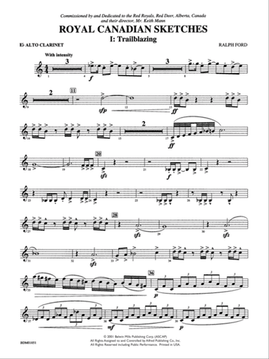 Royal Canadian Sketches: E-flat Alto Clarinet