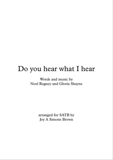 Do You Hear What I Hear