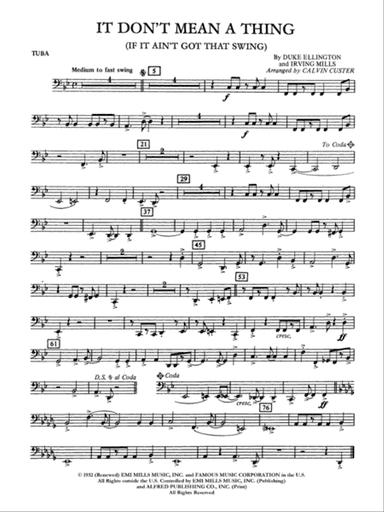 It Don't Mean a Thing (If It Ain't Got That Swing): Tuba