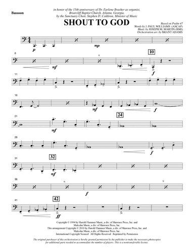 Shout to God - Bassoon