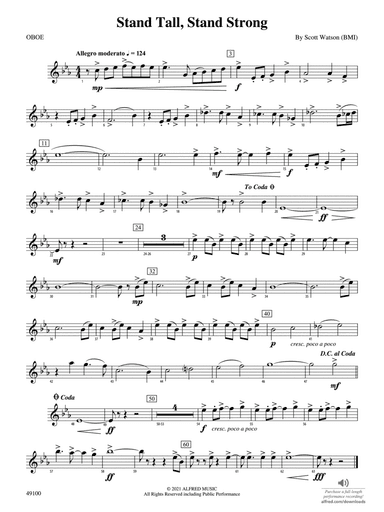 Stand Tall, Stand Strong: Oboe