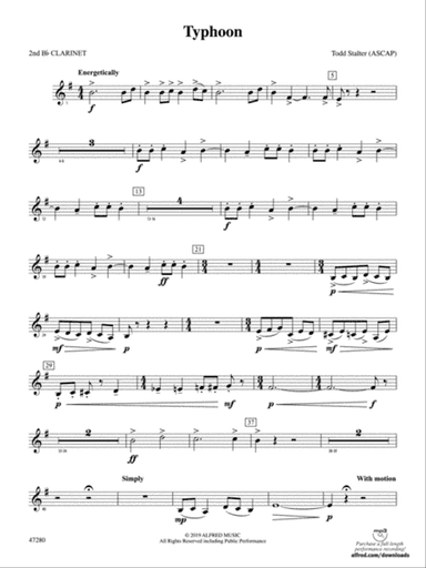 Typhoon: 2nd B-flat Clarinet