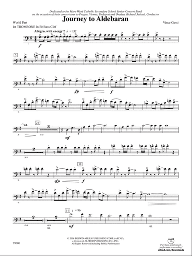 Journey to Aldebaran: (wp) 1st B-flat Trombone B.C.