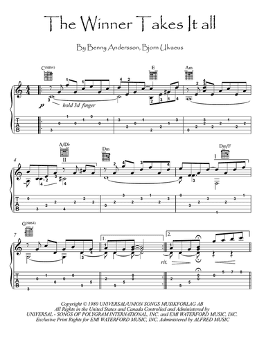 The Winner Takes It All