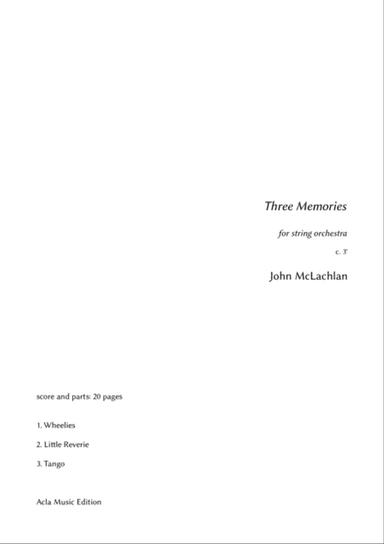 Three Memories for string orchestra