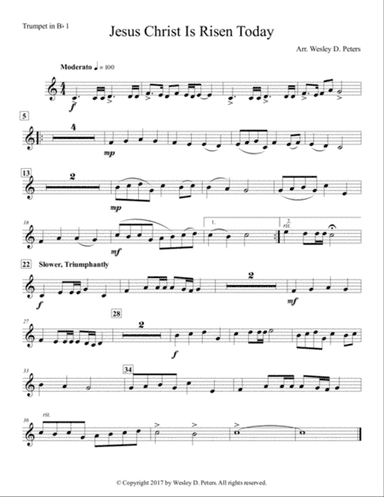 Jesus Christ Is Risen Today (Brass Sextet)