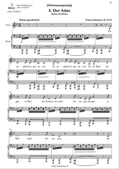 Der Atlas, D. 957 No. 8 (C minor)