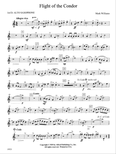 Flight of the Condor: E-flat Alto Saxophone