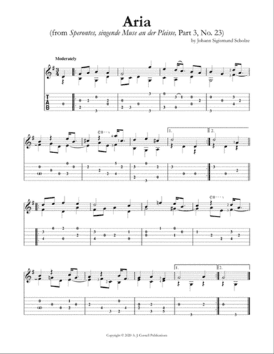 Aria (from Sperontes, singende Muse an der Pleisse, Part 3, No. 23)