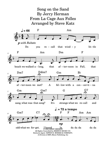 Song On The Sand (la Da Da Da)